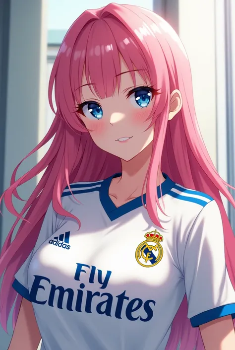 Nino Nakano from Las Quintillizas wearing the Real Madrid t-shirt