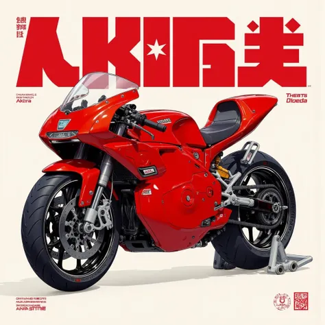 Kanedas red bike in "AKIRA", stylish and futuristic design, Futuristic and avant-garde style, extremely long wheelbase and low body height, Quasar-like feet-forward design where you put your feet forward to ride like a four-wheeled formula car instead of s...