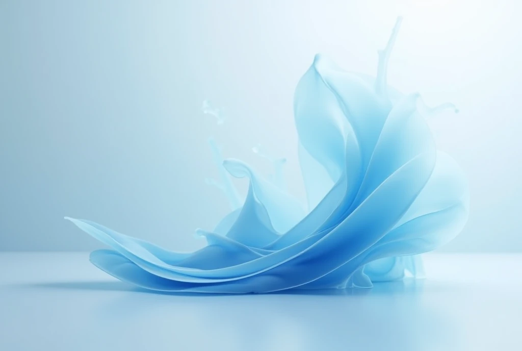 Smooth background color and blue color splash 