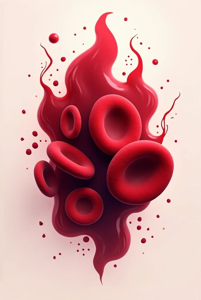 Create a logo with red blood cells