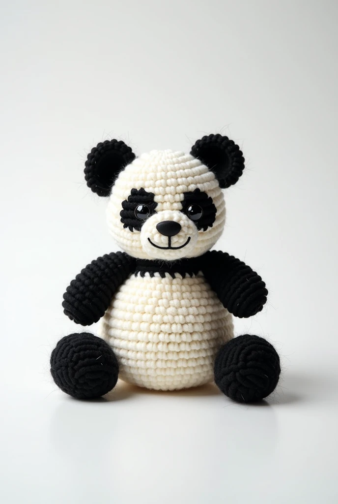  The panda on a white background, crochet 