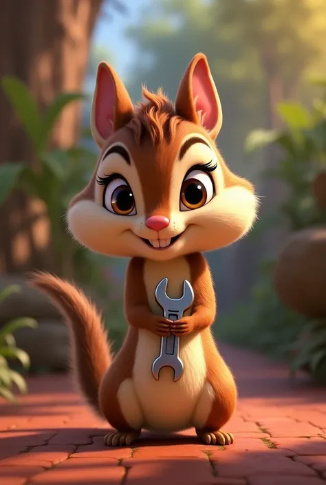 chipmunk  "Wrench"  from Chip and Dale , Pixar style. Красивая chipmunk  с секуасльной внешностью