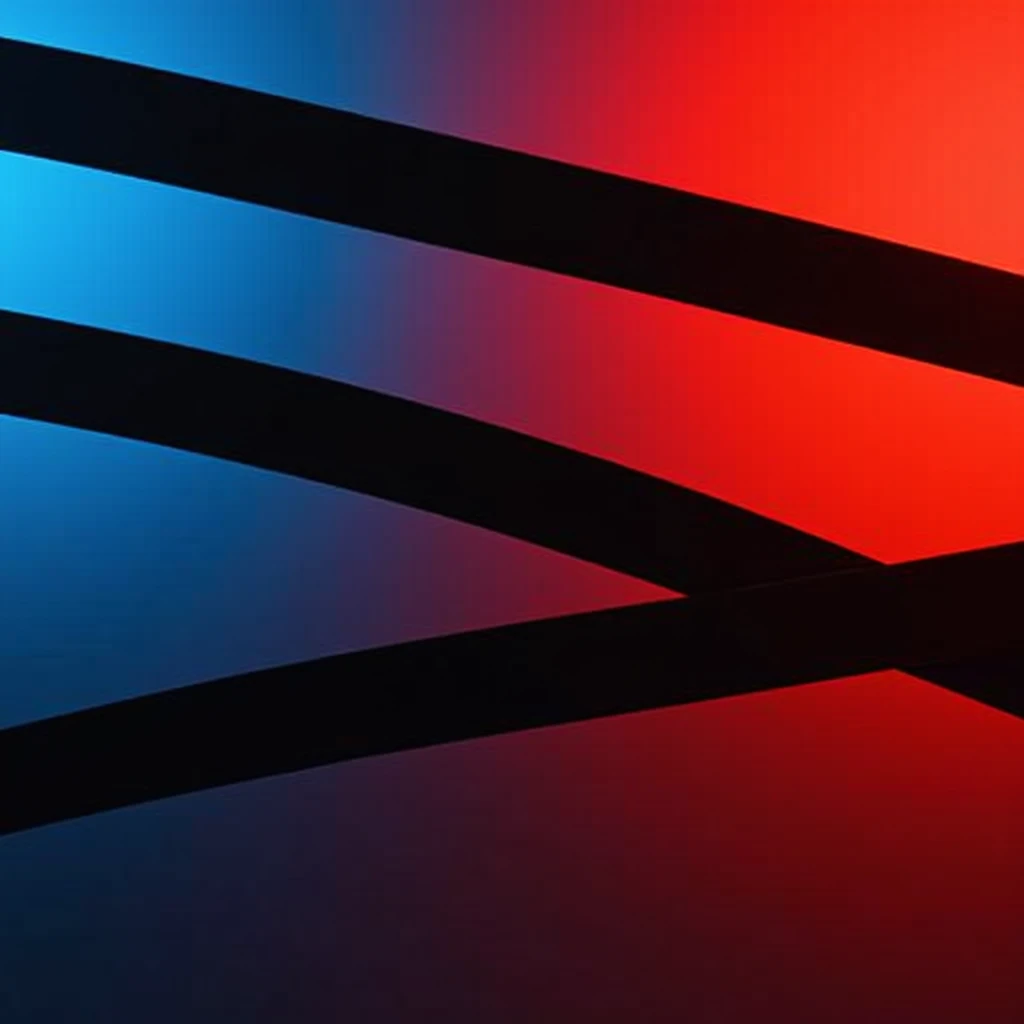 Blue red background black stripes 