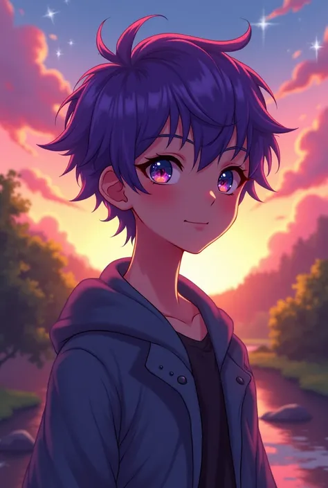 chico,anime,purple,Evening