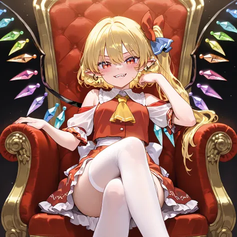 yuuma toutetsu Flandre scarlet sit on the throne cross leg confidence 