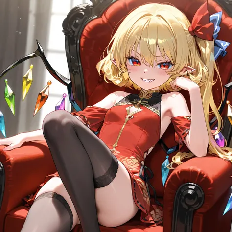 yuuma toutetsu Flandre scarlet sit on the throne cross leg confidence 