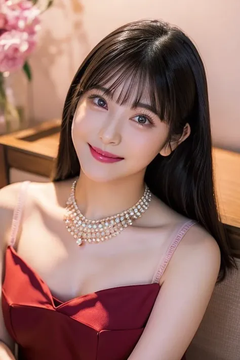            High Definition          ,bangs、      black hair、      semi-long、        brown eyes   、 Big Breasts ,        cute coat model figure   、165 cm      、22 years old、      cute face、smile、        Natural Cosmetics    、    Japanese    、       Realisti...