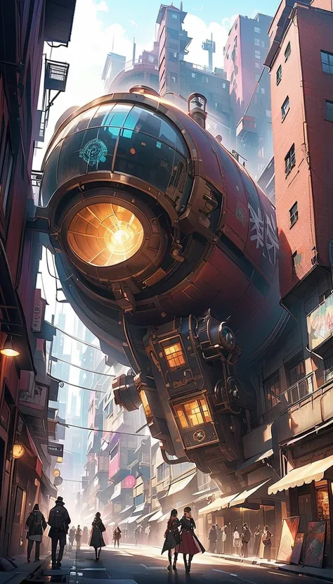  steampunk, グラフィティーに侵された,  War with Cyberpunk Units Invaded by Graffiti ,  Bring in Cosmic Angel supporters ,  Lets create a novel steamer punk world like never before