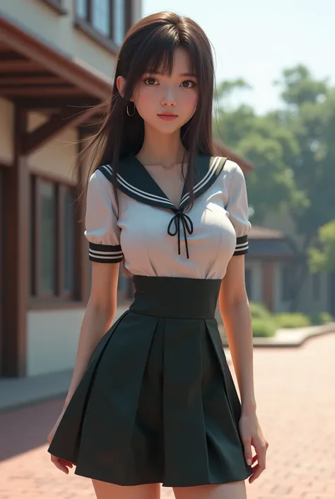  Girls Dress,  big breasts,  School Dress 