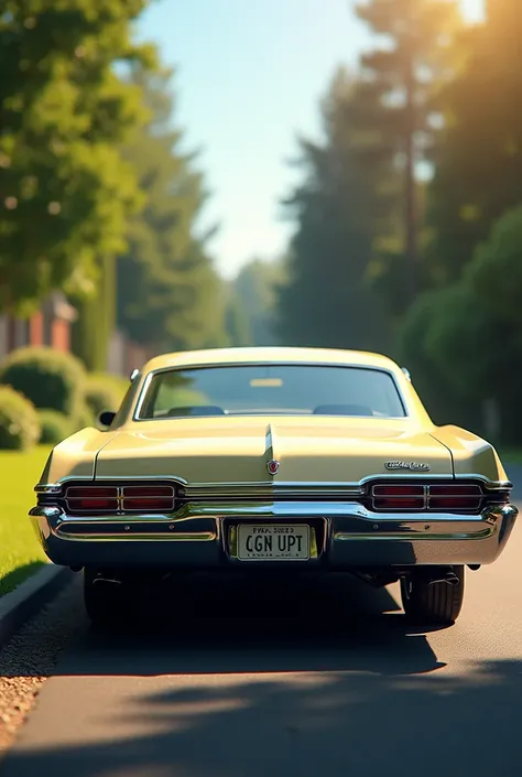 1967  Chevy caprice cream color back view 