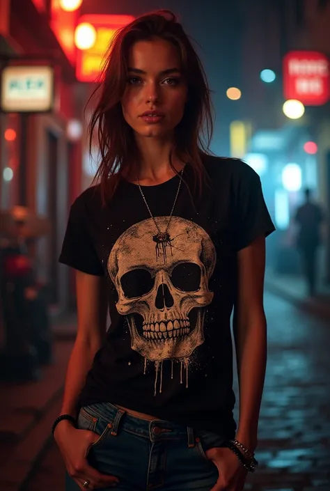 print for womens rock style t-shirts to wear at night