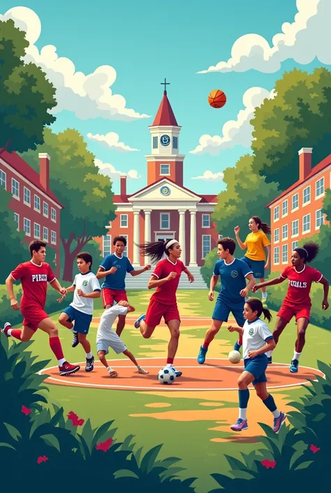 All sports in one frame for college banner