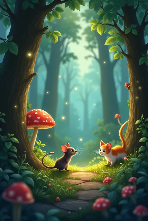  Forest story mouse and cat