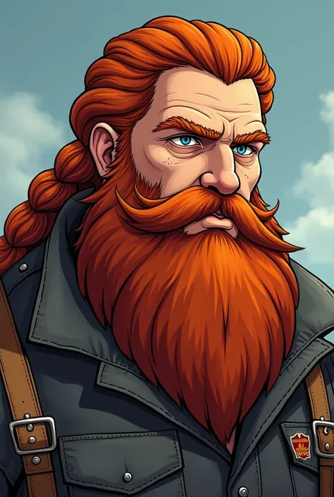  Maxwell is often described as a tall and strong man ,  with an imposing physical constitution that reflects your Worker life .   He has long red hair ,  often braided or loose ,  and a bulky, red beard that gives it a wild and imposing appearance.   His e...