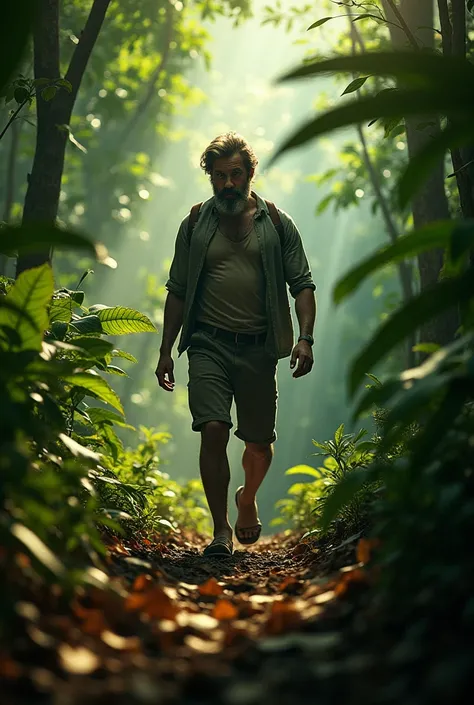 YouTube thumbnail A man in jungle with text 24 hours