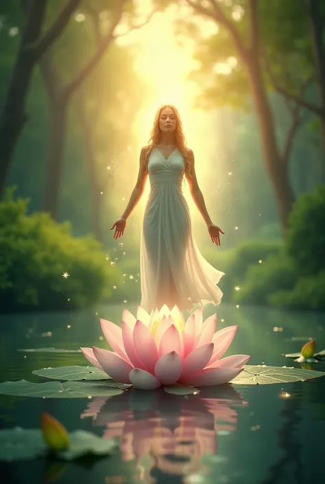 An image with the following characteristics : Healing
Wellness
Spiritual
Renewal
Transformation
Amor
Esperanza
Lotus flower
Ave Espiritu Santo