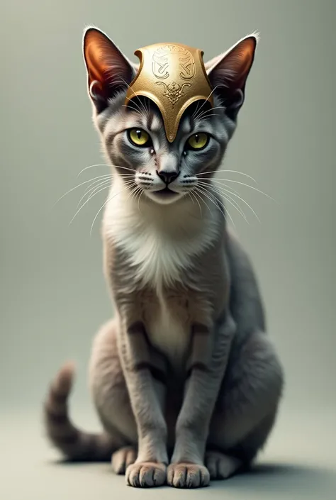 Cat with skullcap in the head