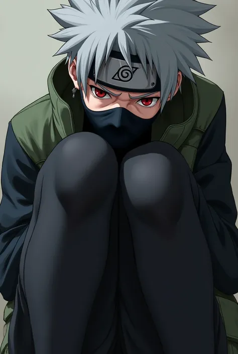 Kakashi Sensei black pantyhose with all their details tired and ultra-realistic expression