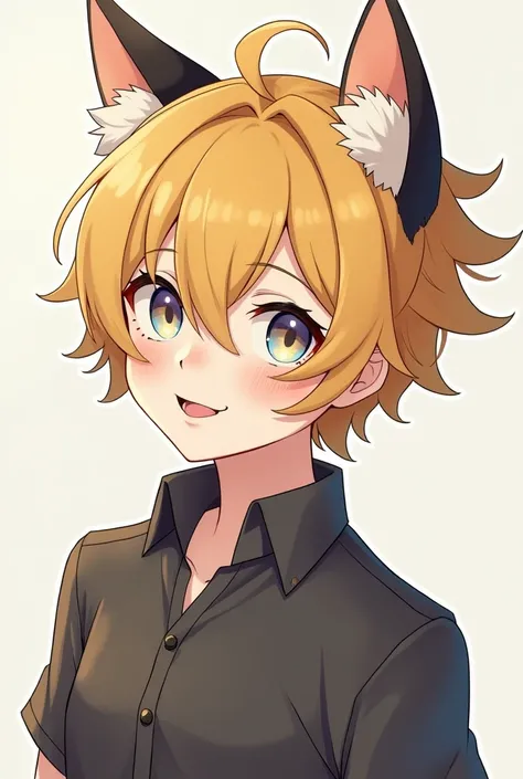 Gender:  Male

Appearance :  A boy looking like a small  . He is .  He has heterochromia in his eyes ,  one is light blue and the other brown .  soft white skin .  Soft blond hair with a black tint underneath .  Originally black hair ,  but dyed somewhat o...