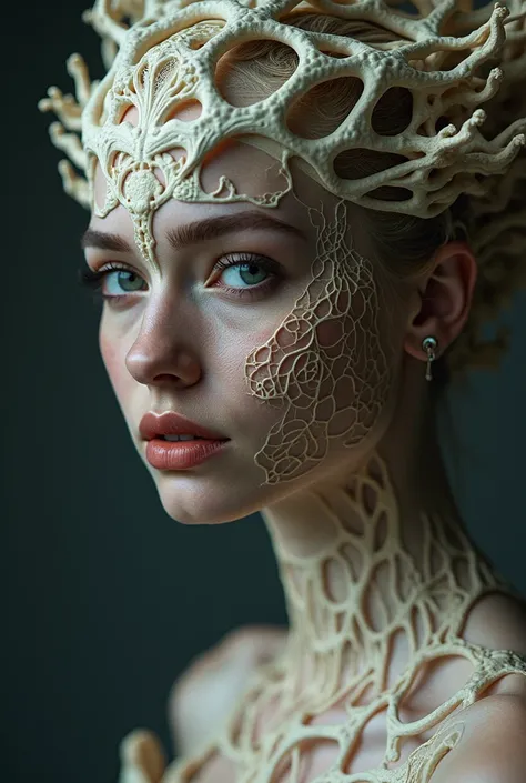 a portrait of a woman, editorial fashion, biomorphic textures, sculptural abstractions --ar 9:16 --stylize 450 30-megapixel, Canon EOS 5D Mark IV DSLR, 85mm lens, sharp focus,
intricately detailed, long exposure time, f/8, ISO 100, shutter speed 1/125 seed...