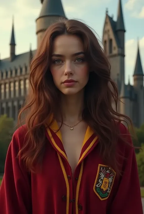 real kaya scodellario using a griffindor uniform