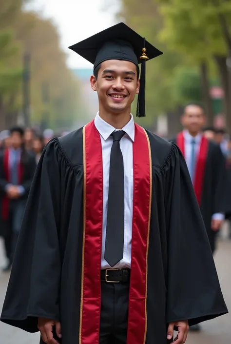 He made a photo wearing a special graduation dress that was a graduation day from the Faculty of Ophthalmology and the person was male rather than female