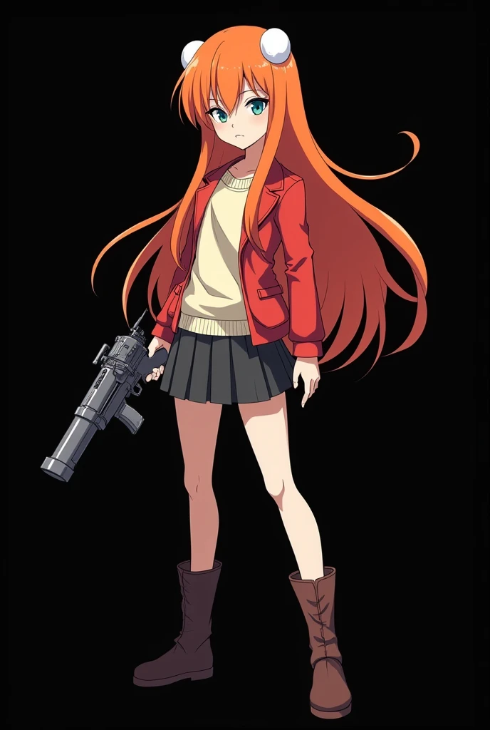 Female character created by Tatsuya Endo and designed by the TOHO 2D studio, a young girl with a slender and beautiful appearance, fair skin with a full body, long fiery orange hair and very smooth with two highlighted white locks that descend through the ...