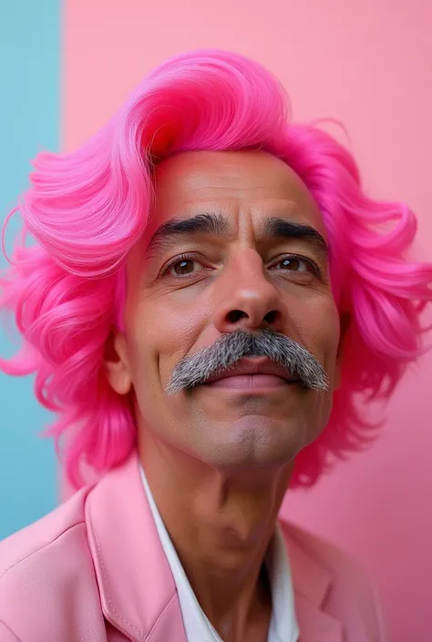 Silvio Santos with pink hair