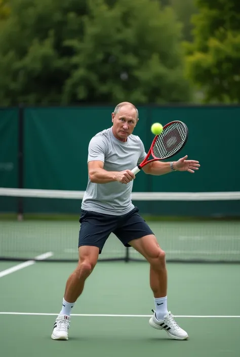 vladimir putin playing tennis