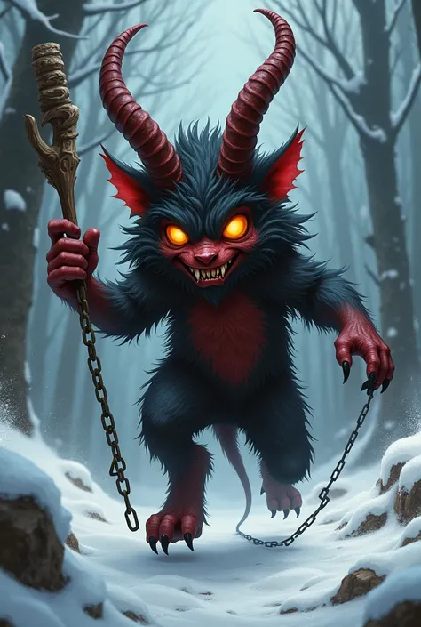 Krampuslings, little evil christmas devils, furry