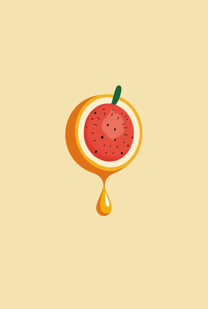 "minimalistic logo Production of natural refreshing drinks.
Logo idea: An image of a fresh, juicy fruit with a refreshing drop of juice dripping from it. Bright tones are associated with nature and freshness.