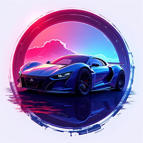  high resolution , Logo,super car,circle, red blue white color