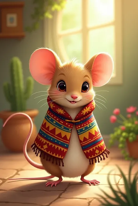 mouse in a poncho