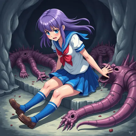 The Complete Defeat of the Magical Pretty Girl Heroine 。
Inside the Tentacle Cave 、 The sailor heroine fought against an army of ugly giant tentacle monsters, but 、 the attack didnt work at all and she lost 。
 sailor costume get tattered and frightened 。
T...