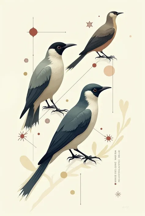 Bird logic art, birds collection With clear background