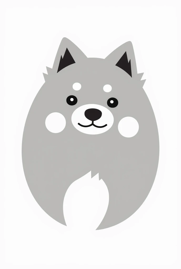 Pomeranian logo black and white 