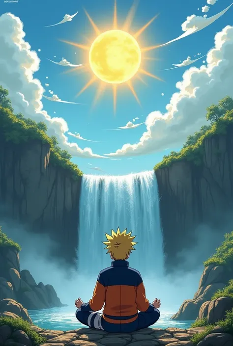 
The sun shone brightly in Vale do Fim,  where Naruto Uzumaki was meditating on the edge of a waterfall . suddenly, a burst of energy and a thunderous sound marked the arrival of Goku, coming in your Flying Cloud .