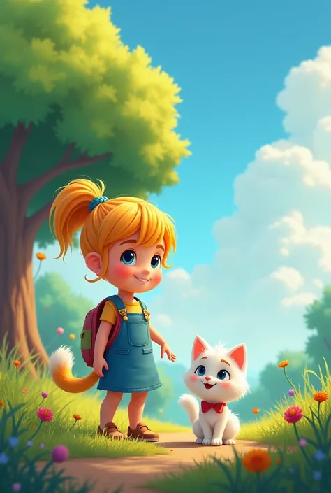 
 The title of the story 
" The adventure of a little cat and a beautiful girl "

 main characters
1 . *Lena*:  a beautiful, smart and adorable girl,  .
2. *Mimi *: قطة صغيرة ذكية ومحبة، Lena.
3. * enemy *:  Bad Fox  " Victor ".

 story
1 . *the introducti...