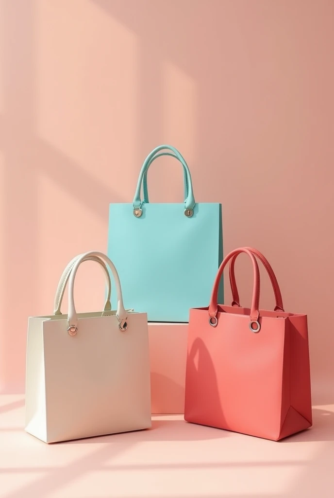  I would like to create an image for my Instagram of Shopee findings I want you to enter my name @click_achadosdashopee, with pastel colors, With an artistic and striking touch but minimalism ,  you can put some Shopee bags finally with all your creativity...