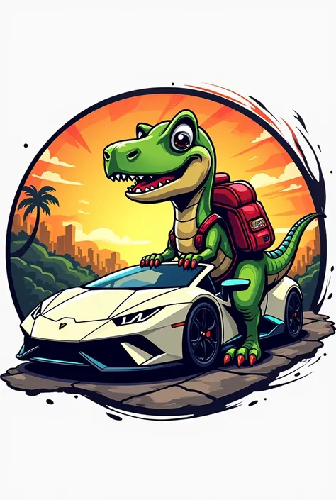 round logo
Dinosaur with backpack 
lamborghini
Name GTP
Comic art