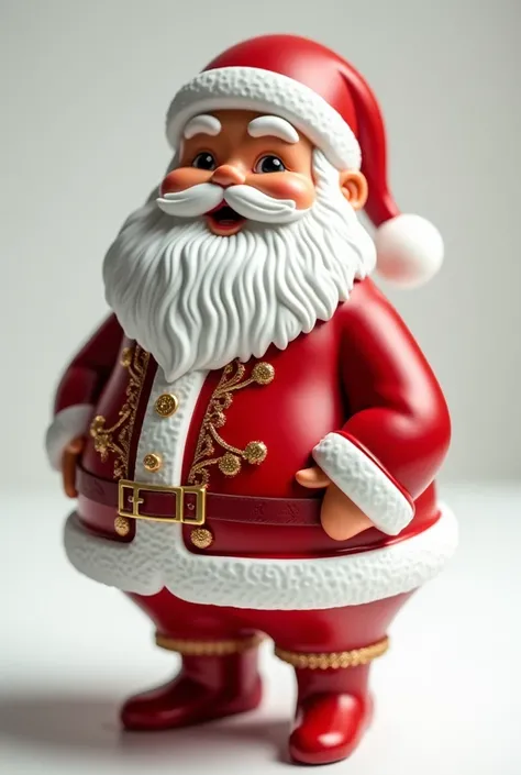 A perfume bottle in the shape of Santa Claus and the name Fendi perfume in the text is in English 