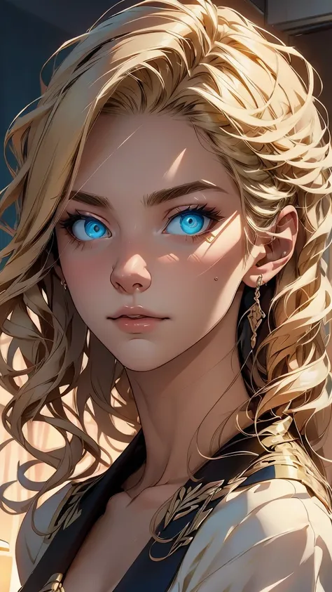 a beautiful 20 year old nordic woman, intricate detailed facial features, captivating eyes, delicate skin, luxurious wavy hair, elegant posture, serene expression, soft lighting, dreamy atmosphere, award winning digital art, hyper realistic, 8k, cinematic ...