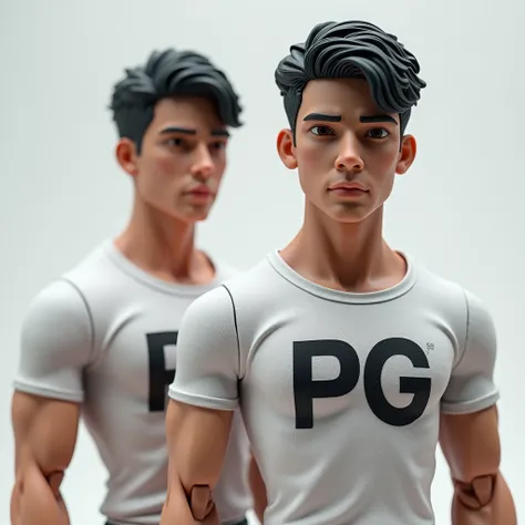  create 3D dolls identical to DJ Alok, Using a shirt written PG 