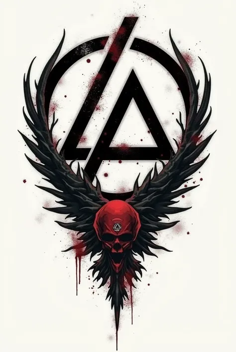 disegnami un tatuaggio con il logo dei linkin park e che abbia sia la copertina dellalbum meteora che hybrid theory, che sia aggressivo e senza sfondo e senza troppe sfumature