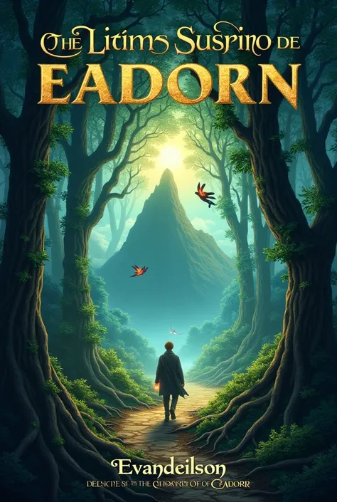 Título em português: O Último Suspiro de Éadorn
Nome do autor: Evandeilson

Volume: 3°
Descrição da capa (em inglês):
The cover showcases a breathtaking scene set in the heart of a dark, enchanted forest, where towering trees with twisted roots seem to pul...