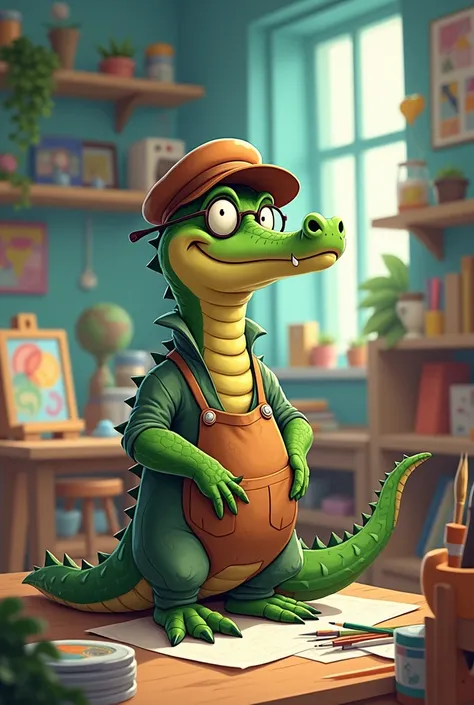 Creator by crocodile picture with cartoon images