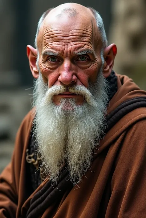 bald old man from ancient times with a wide beard