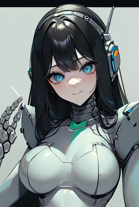 (masterpiece),(Highest quality),(Super detailed),(Best illustrations),(Best Shadow),(Absurd),(Detailed Background),(so beautiful), 16K, 8K, 4K,(Best Shadow),robotization,woman ,big bust,Robot Joint ,Metal skin,Black robot Suit,long hair,a black robot suit ...