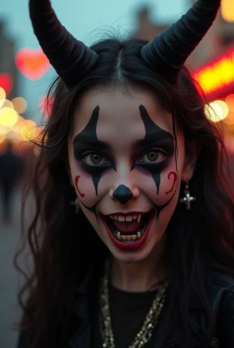 Create diabolical 15-year-old faces for a carnival in SanFrancisco Tlacilacalpan 