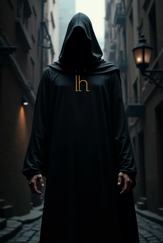 Make him wear an assassin robe, and fix the "MH" writing to make it look better.